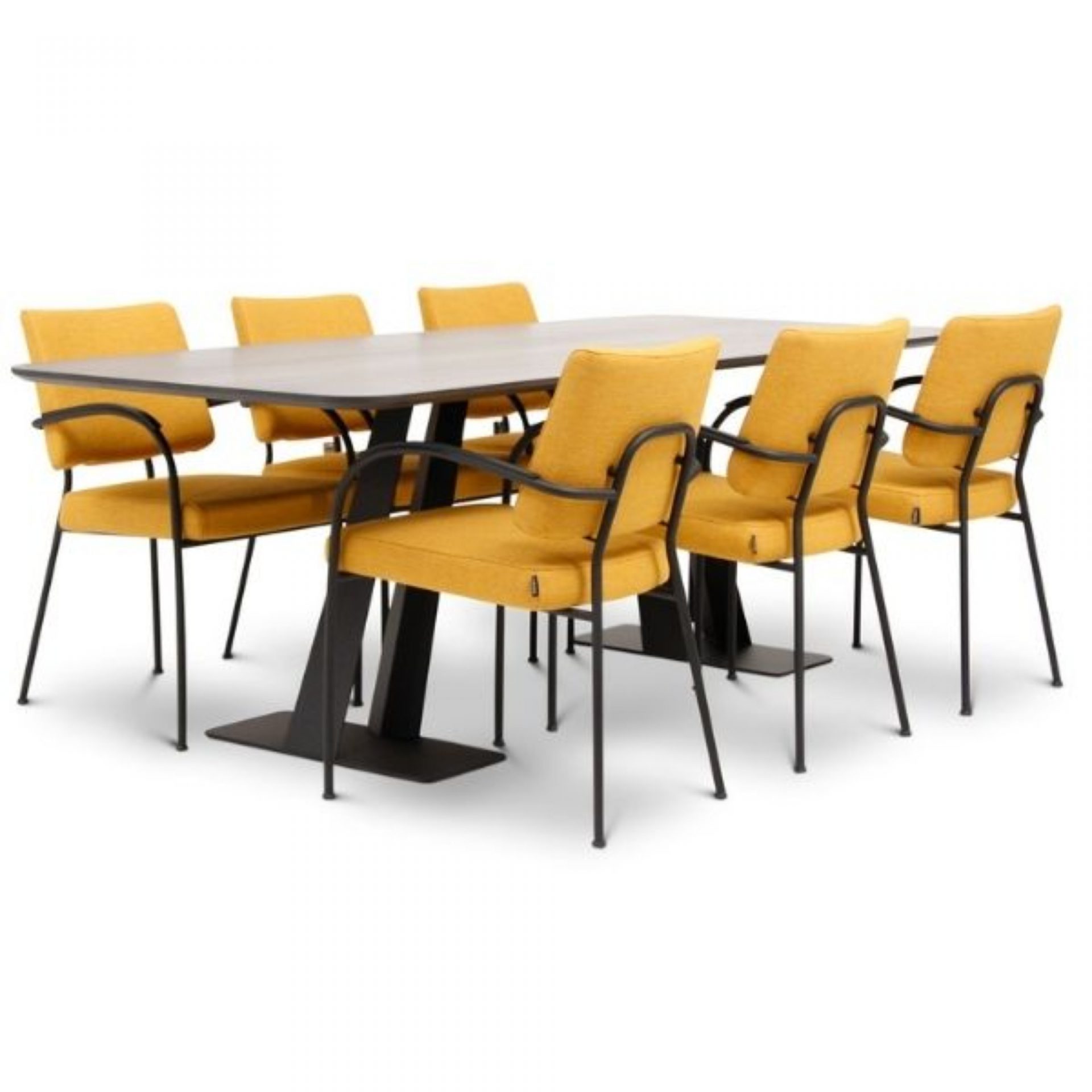 Harvink Tosca eettafel set met eetkamerstoelen