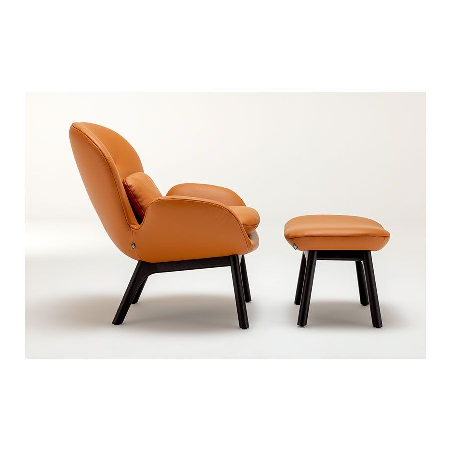 Rolf Benz 594 fauteuil met voetenbankje