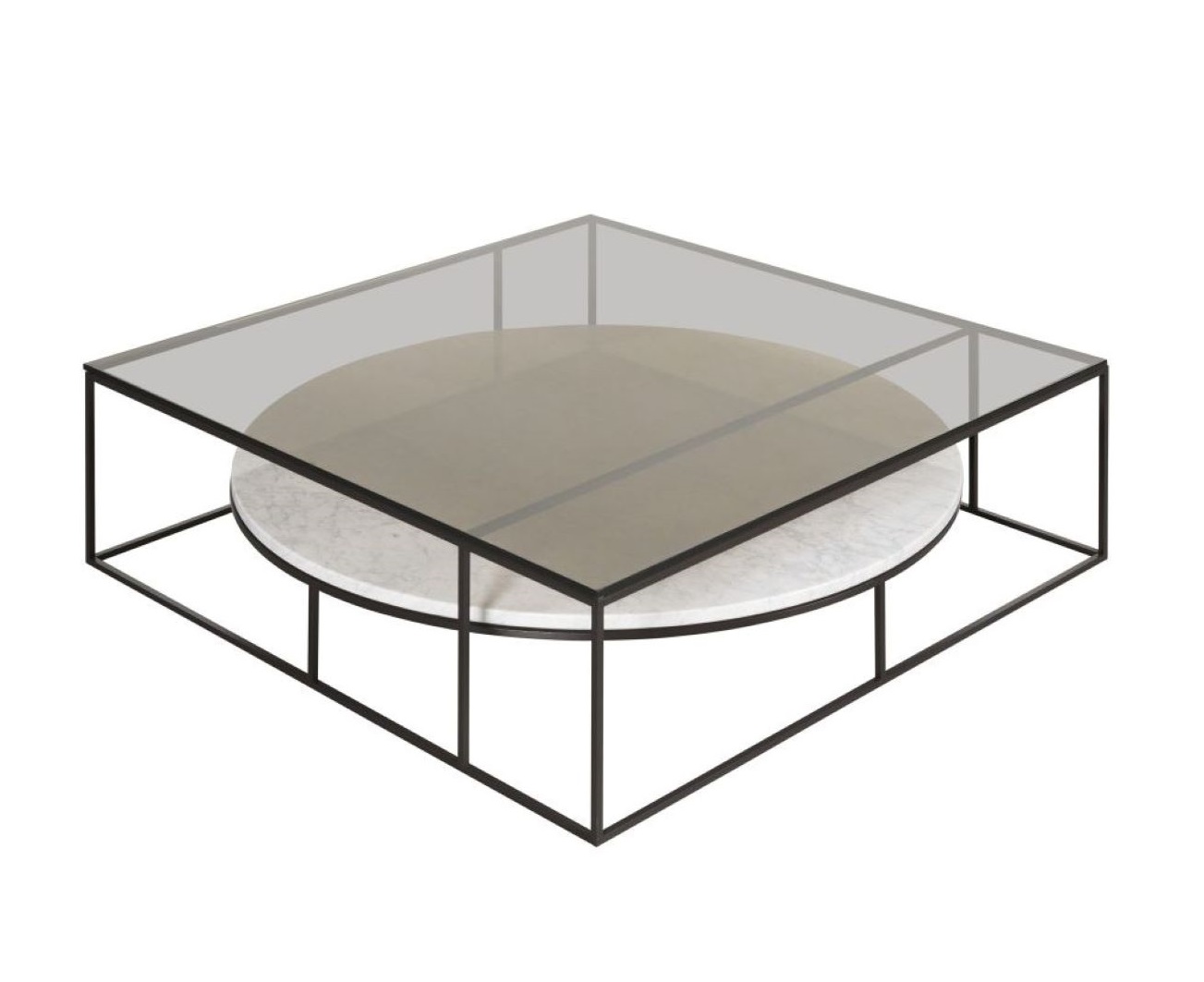 Metaform Arti salontafel brons glas marmer