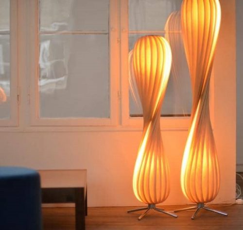 Tom Rossau TR7 design vloerlamp hout