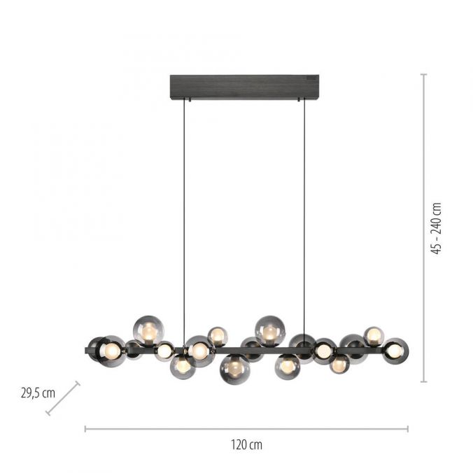 Paul Neuhaus PURE E-Popup hanglamp maten