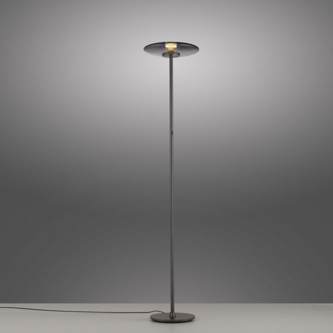 Paul Neuhaus PURE Vitrum vloerlamp met rookglas