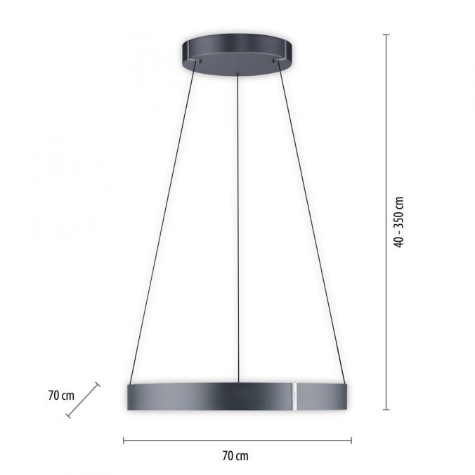 Paul Neuhaus Pure E-Clipse hanglamp afmetingen